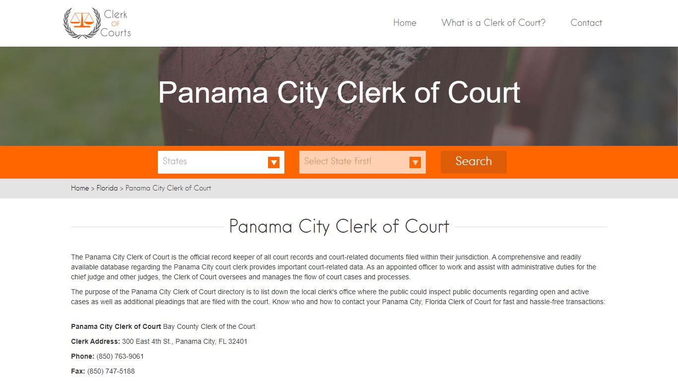 Panama City Clerk of Court